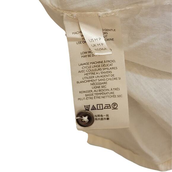 ANTHROPOLOGIE Short Sleeve Georgina Tiered Striped Shirt Dress Womens (M-Petite) - Picture 14 of 15